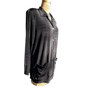 Shimmery Y2K  black JM Collection Collared Cardigan Jacket Size Medium
